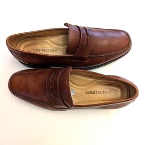 Johnston & Murphy Chestnut Leather Slip-Ons